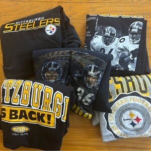 Steelers t-shirt bundle lot (5) graphic tees y2k Big Ben and the bus streetwear